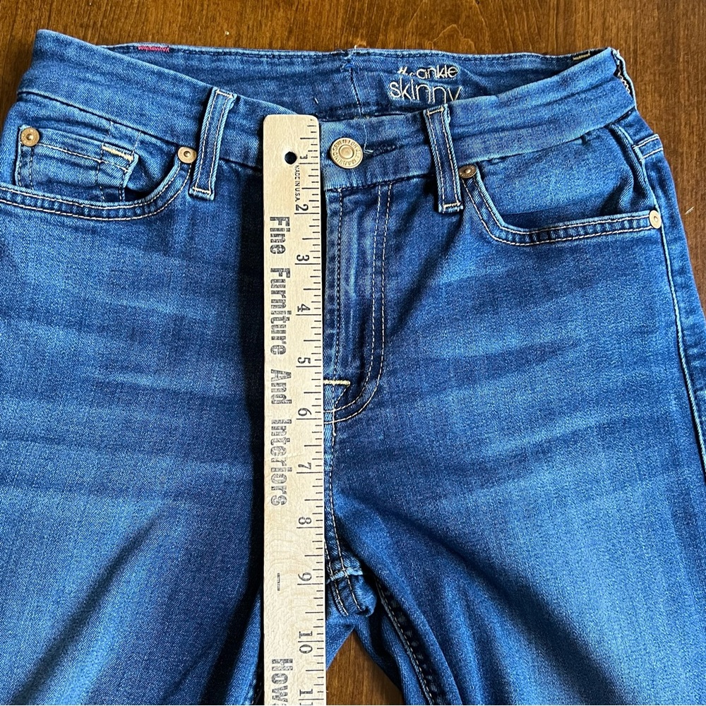 7 For All Mankind High Rise Skinny Jeans Size 26 - Picture 12 of 15